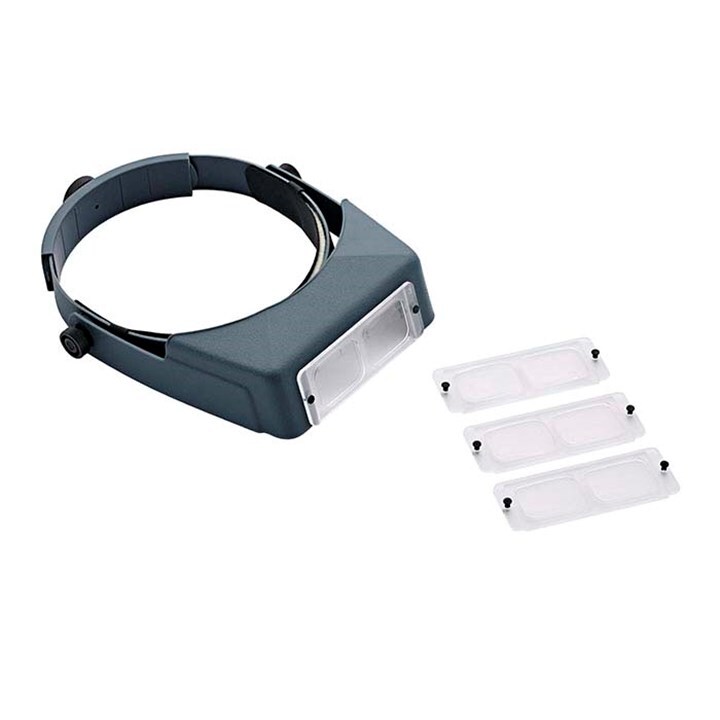 OptiVISOR Magnifier #5 With Glass Lenses - Hands-Free Headband Magnifier