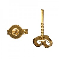 9CT Yellow Threaded Post & But