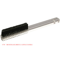 Black Bristle Brush Plas/Handl