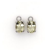 S/S Earring 7x5 Lemon Quartz