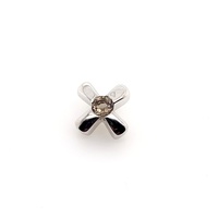 S/S Pendant Rd 3.5mm Smokey Quartz