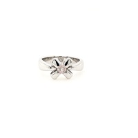 S/S Ring Rd 3.5mm Rose Quartz
