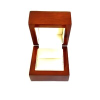 Wood Ring Box Brown/Cream
