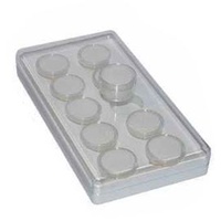 Plastic Gemcase RND 10pce White