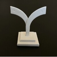 Earring Stand Whale Tail White
