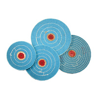Blue Muslin Buff Wheel 4'x50