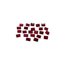 Baguette ruby 3x2mm Bright Vivid Red