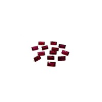 Baguette ruby 4x2mm Bright Vivid Red