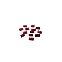 Baguette ruby 4x3mm Bright Vivid Red