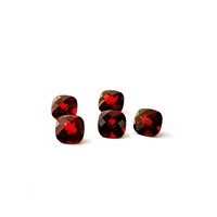 Garnet Checkerboard Stone 7x7mm