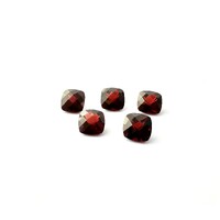 Garnet Checkerboard Stone 8x8mm