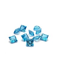 Swiss Blue Topaz Sq Carre 6mm