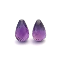 Amethyst Briolette Drops