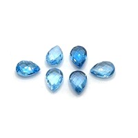 Sky Blue topaz Double Checkerboard 10x7