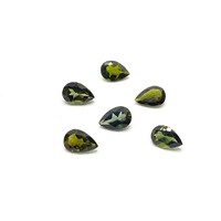 Tourmaline Deep Green Yellow Pear 6x4