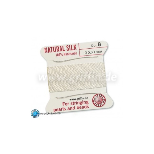 Griffin Bead Cord White #8