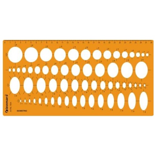 Template Ellipses 25/35/45/60 Degree