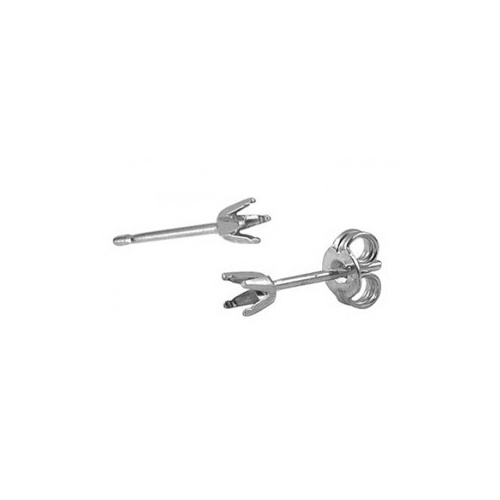 S/S 4 Claw Ear Studs 3mm