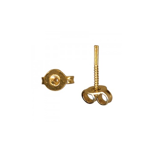 9CT Yellow Threaded Post & But