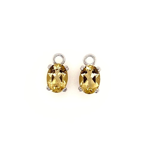 S/S Earring 7x5 Citrine