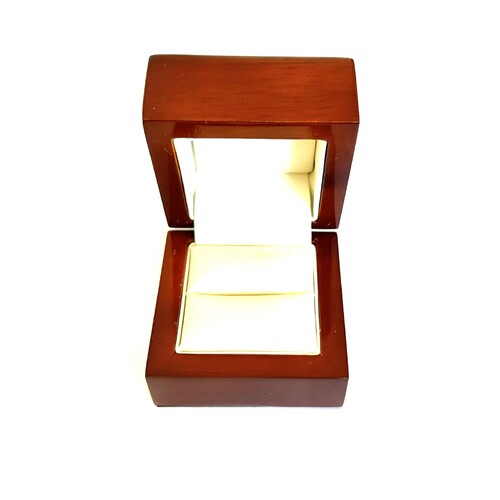 Wood Ring Box Brown/Cream