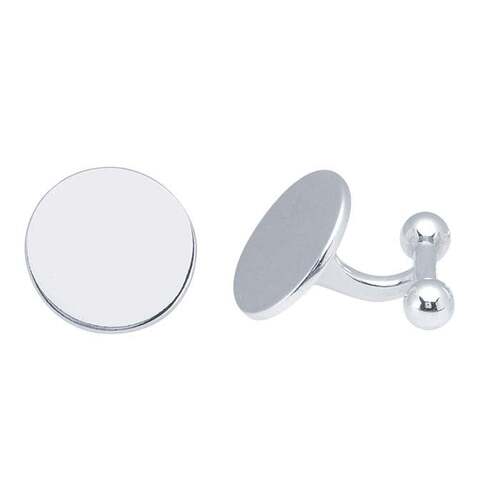 S/S Cuff Link Flat-Top Ball-End