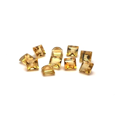 Citrine Sq/Carre Stone 6x6mm