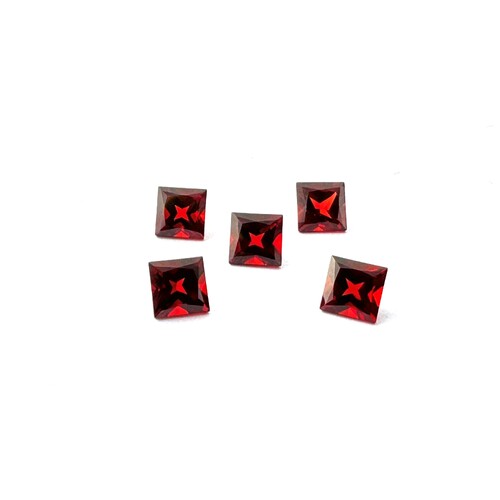 Garnet Princess Cut  6x6mm