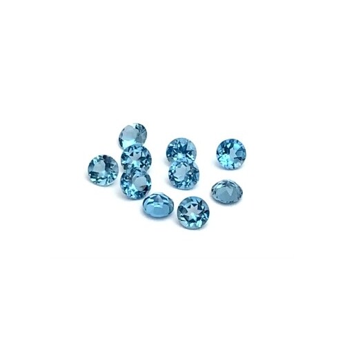 Swiss Blue Topaz Round 6.5mm