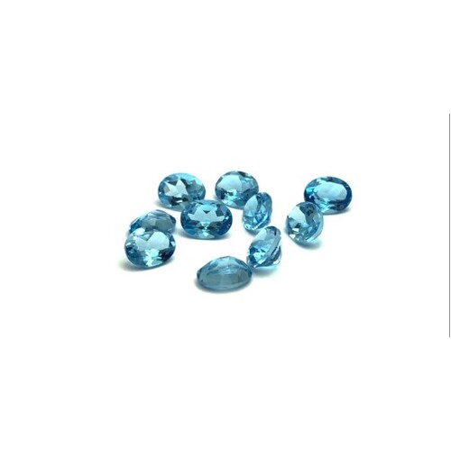 Swiss Blue Topaz Oval 6x4mm