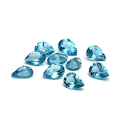 Swiss Blue Topaz Pear 9x7mm