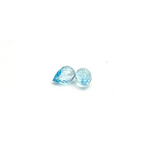 Swiss Blue Topaz Briolette 7x5 facete