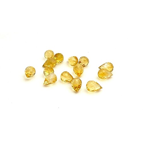 Citrine Briolette 7x5 faceted