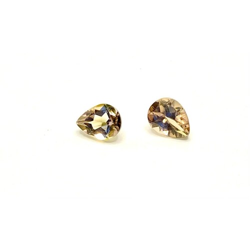 Tourmaline Light Brown Pink Pear 5x4