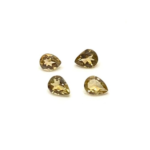 Tourmaline Mid Golden Yellow Pear 5x4