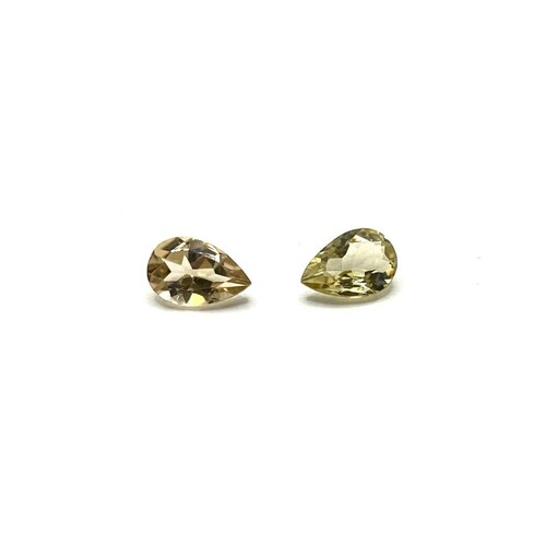 Tourmaline Light Yellow Pear 6x4